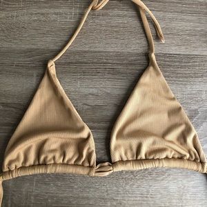 Tan Ribbed Bikini Set